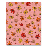 Whimsical Pink Autumn Maple Leaves Area Rug