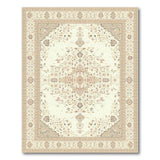 Cream Traditional Persian Medallion Area Rug