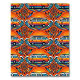 Boho VW Bus Wave Area Rug