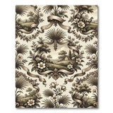 Vintage Floral Toile Landscape Rug - Beige