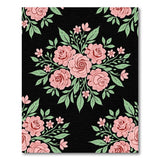 Floral Vintage Pink Roses Floral Area Rug
