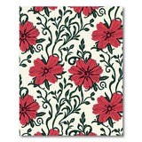 Bold Red Floral Vine Area Rug