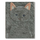 Adorable Grey Cat Shag Rug