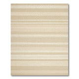 Beige Striped Woven Area Rug with Tribal Motifs
