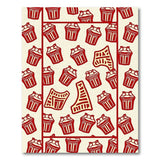 Playful Popcorn Buckets Fries Red Rug