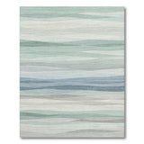 Abstract Area Teal Blue Wavy Abstract Area Rug