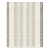 Neutral Beige Grey Striped Area Rug