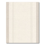 ODIKA Modern Washable Low Pile Striped Border Cream Area Rug