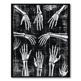 ODIKA Skeleton Hand Gothic Washable Area Rug - Low Pile Non-Slip Black & White