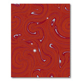 Red Red Swirling Abstract Area Rug