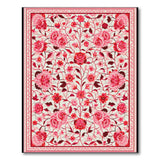 Pink Traditional Persian Blush Pink Floral Persian Area Rug