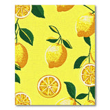Yellow Sunny Lemon Fruit Pattern Yellow Area Rug