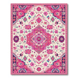 Pink Vibrant Pink Traditional Persian Area Rug