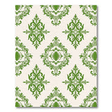 Green Floral Vintage Elegant Green Damask Floral Area Rug