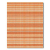 Orange Plaid Geometric Area Rug