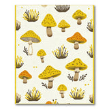 Yellow Whimsical Yellow Mushroom Area Rug