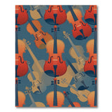 Red Violin Abstract Area Rug