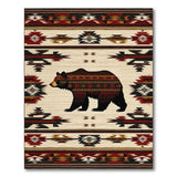 Tribal Bear Southwestern Area Rug