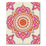 Pink Vibrant Pink Mandala Persian Area Rug