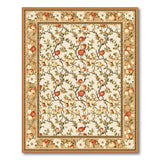 Washable Vintage Botanical Apple Orchard Area Rug