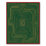 Emerald Circuitry Geometric Area Rug
