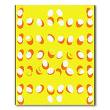Playful Cartoon Eggs Yellow Area Rug