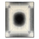 Geometric Modern Black and White Black White Geometric Sunburst Area Rug