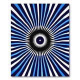 Geometric Modern Blue Starburst Geometric Area Rug