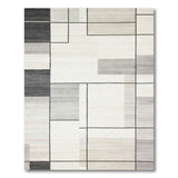 Geometric Modern Modern Geometric Grid Black White Area Rug