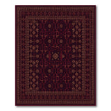 Traditional Persian Deep Red Persian Medallion Area Rug
