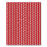 Bold Red White Geometric Stripe Area Rug