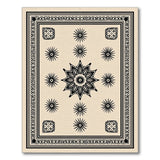Ornate Beige Mandala Star Persian Area Rug