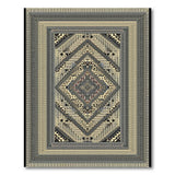 Beige and Neutral Tribal Geometric Beige Area Rug