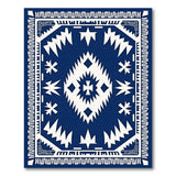 Navy Blue Southwestern Geometric Area Rug