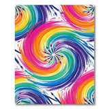 Multi-color and Patterns Vibrant Rainbow Swirl Area Rug
