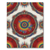Rainbow Medallion Curtain Area Rug