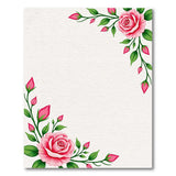 Elegant Pink Rose Cascade Area Rug