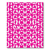 Vibrant Pink White Geometric Modern Area Rug