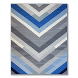 Blue Grey Chevron Geometric Area Rug