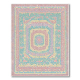 Multi-color and Patterns Pastel Paw Print Kids Area Rug