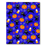 Cute Black Cats Pumpkins Halloween Area Rug