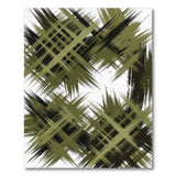 Olive Green Abstract Brushstroke Area Rug
