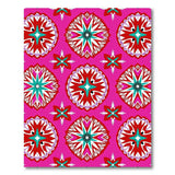 Vibrant Pink Mandala Star Area Rug
