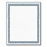 Elegant Navy Swirl Border Area Rug