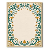 Ornate Green Vine Golden Bird Floral Rug