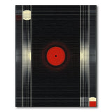 Geometric Red Circle Abstract Area Rug