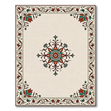 Intricate Teal Terracotta Persian Medallion Rug