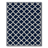 Navy Moroccan Trellis Area Rug