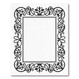 Ornate Floral Frame Border Area Rug