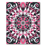 Bold Pink Mandala Geometric Area Rug
